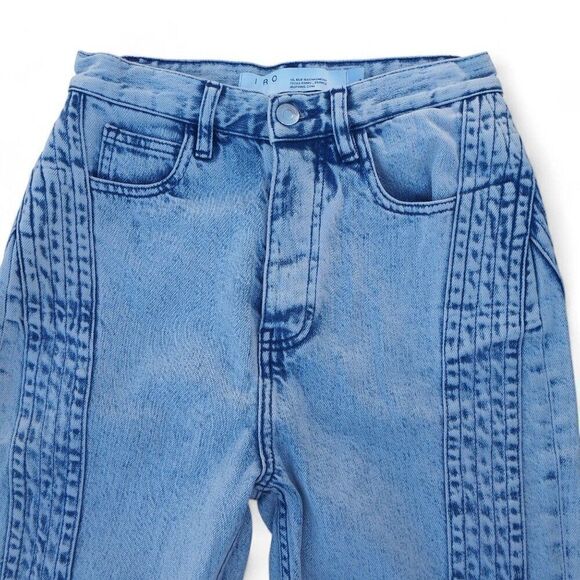 IRO Inahe Bleached‎ High Rise Raw Hem Ankle Acid Wash Jeans Women's 2/34 Short - Picture 8 of 12